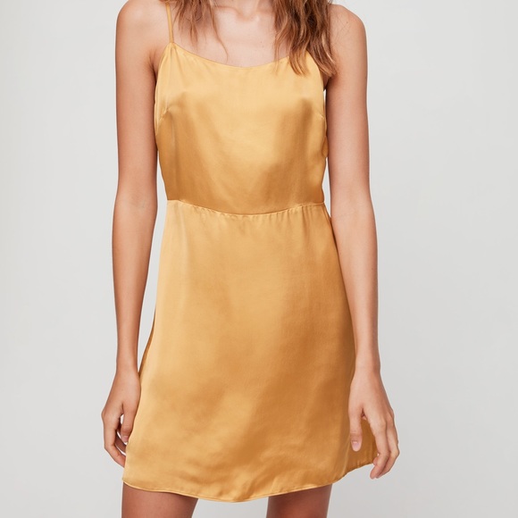 aritzia silk dress